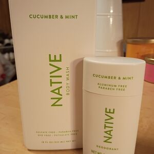 Native Cucumber & Mint Body Wash and Deodorant Set